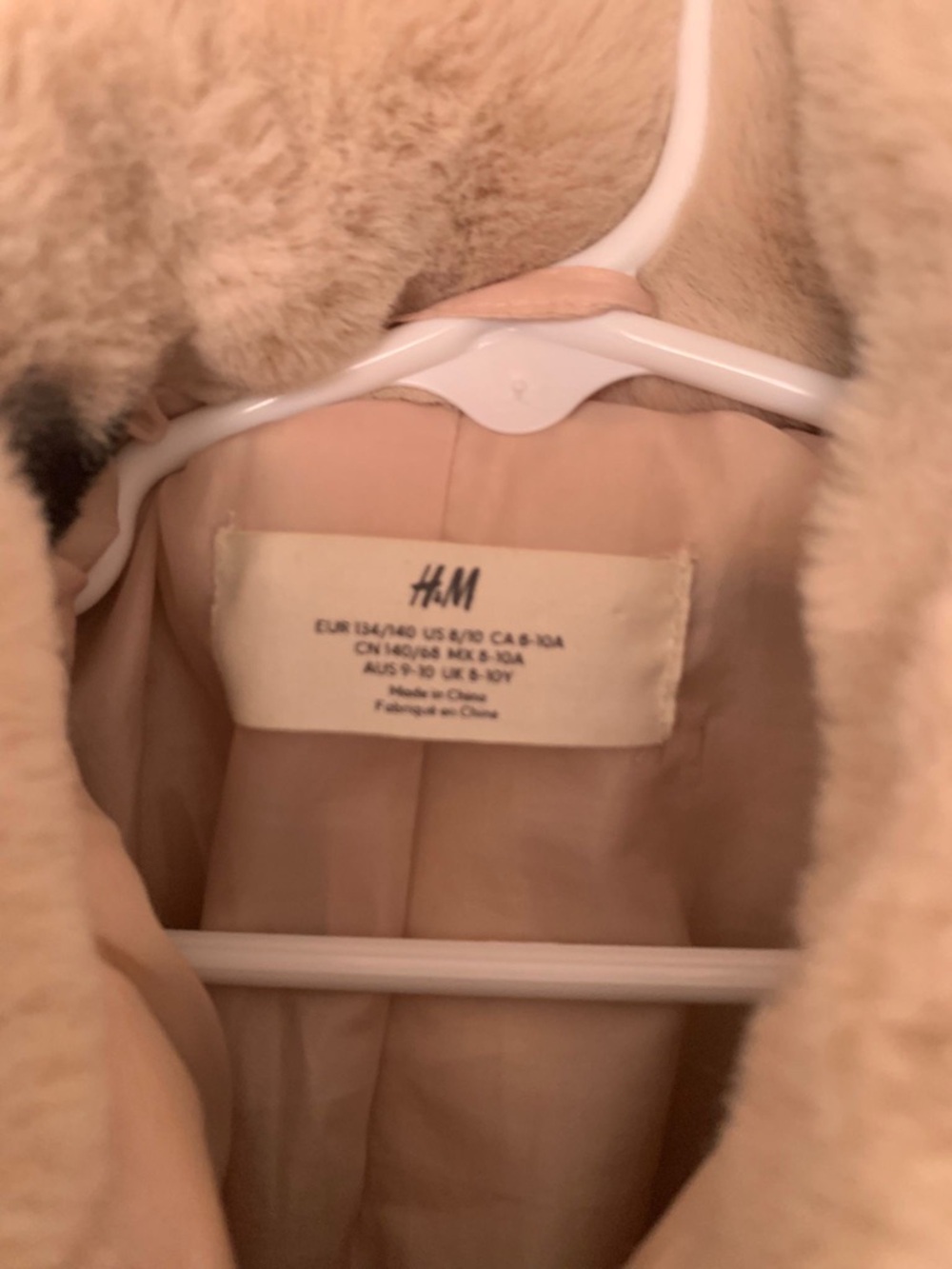 H&M Soft Blush Teddy Jacket
